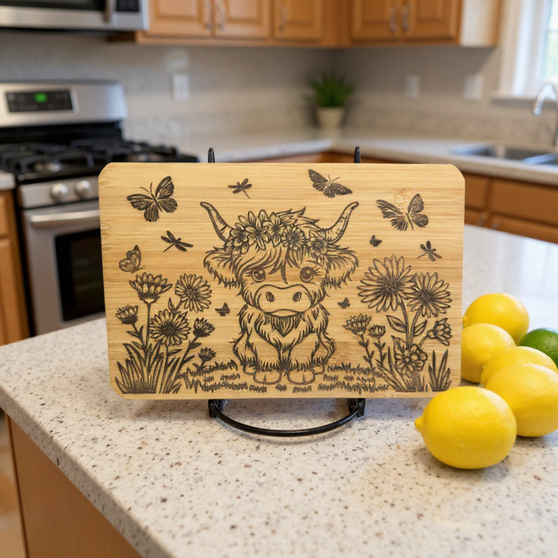 Highland Cow Cutting Board