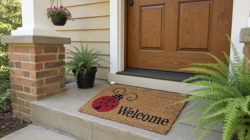 Welcome Ladybug Door Mat