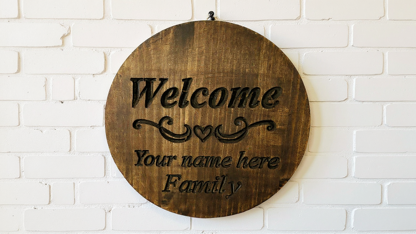 Customizable Welcome Sign