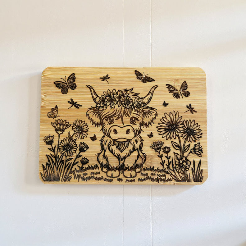 Highland Cow Cutting Board