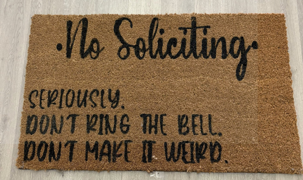 No Soliciting Doormat
